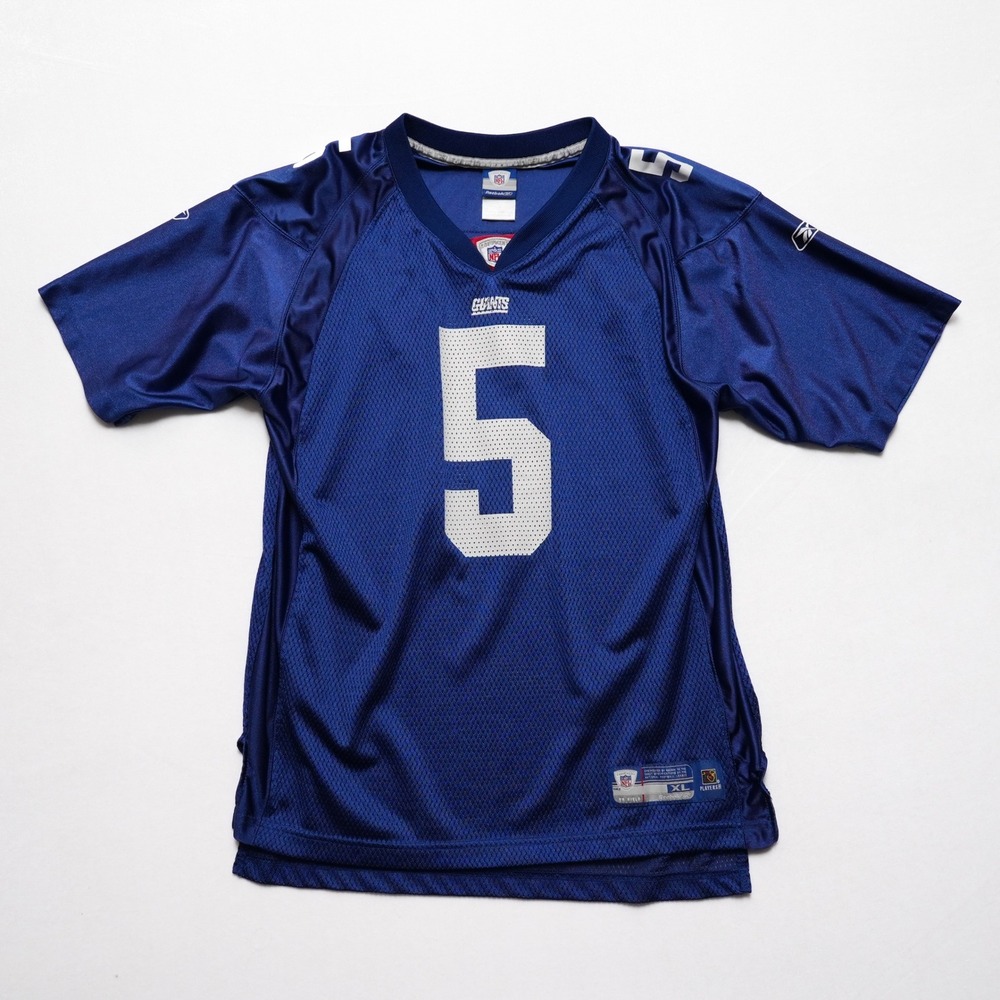 Reebok NFL Jersey Youth XL Blue New York Giants Kerry Collins 5 Mesh